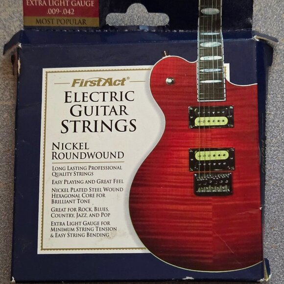 First Act Electric Guitar Strings Extra Light Gauge .011, .024, .032, .042 Only - Picture 1 of 5
